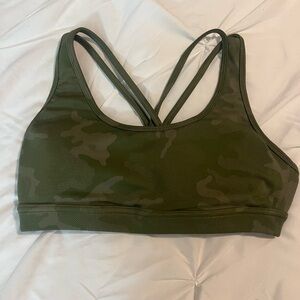 Green Camo Ptula Sports Bra